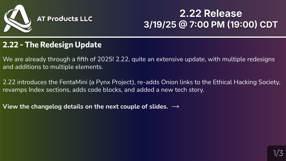 2.22 Release Slide 1